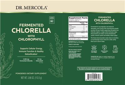 Fermented Chlorella with Chlorophyll label