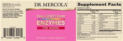 Full Spectrum Enzymes for Women label