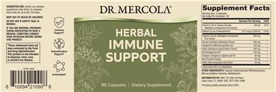Herbal Immune Support label