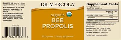 Organic Bee Propolis label