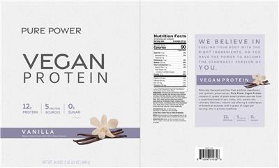Vegan Protein Vanilla label