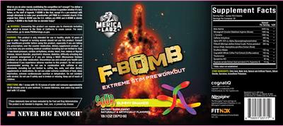 F-Bomb Sour Gummy Snakes label