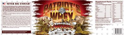 Patriot's Whey Yosemite S'Mores label