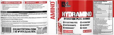 HydrAmino Fruit Punch label