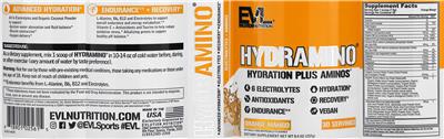 HydrAmino Orange Mango label