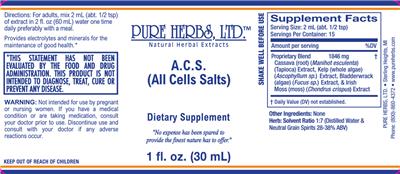 A.C.S. (All Cells Salts) label