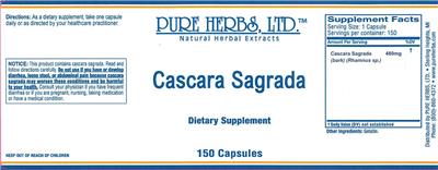 Cascara Sagrada label