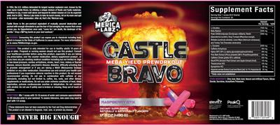 Castle Bravo Raspberry Stix label