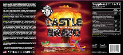 Castle Bravo Sour Gummy Snakes label
