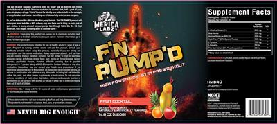 F'N Pump'd Fruit Cocktail label