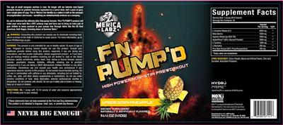 F'N Pump'd Upside Down Pinapple label