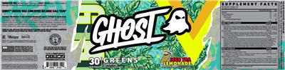 Greens Iced Tea Lemonade label