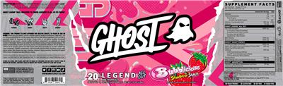 Legend All Out Bubblicious Strawberry Splash label