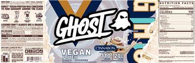 Vegan Protein Cinnabon label