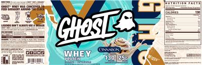 Whey Protein Cinnabon label
