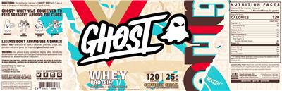 Whey Protein Coffee Ice Cream label