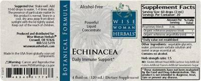 Echinacea Alcohol-Free label