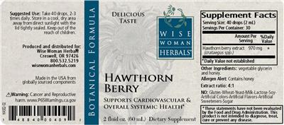 Hawthorn Berry label