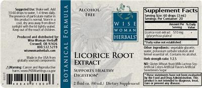 Licorice Root Exrtact label