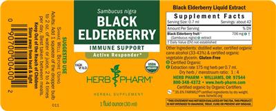 Black Elderberry label
