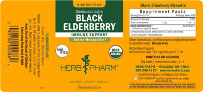 Black Elderberry Alcohol-Free label
