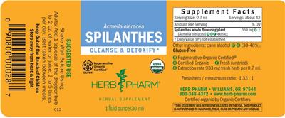 Spilanthes label