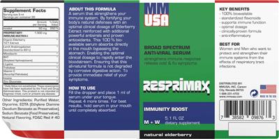 Resprimax Natural Elderberry label