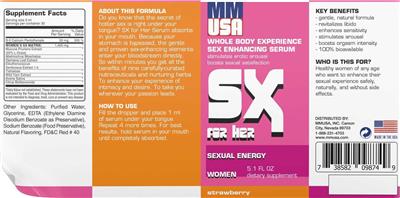 SX for Her Strawberry label