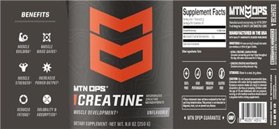 Creatine Unflavored label