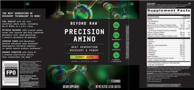 Precision Amino Gummy Worm label