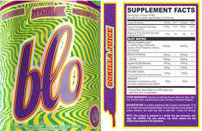 Blo Gorilla Juice label
