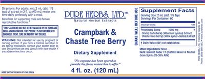 Crampbark & Chaste Tree Berry label