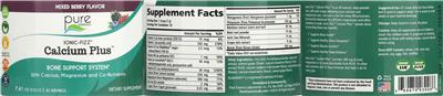 Calcium Plus Mixed Berry Flavor label