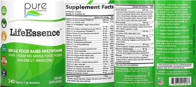LifeEssence label