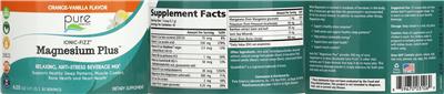Magnesium Plus Orange-Vanilla Flavor label