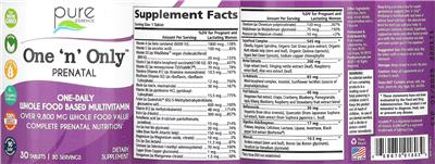 One 'n' Only Prenatal label