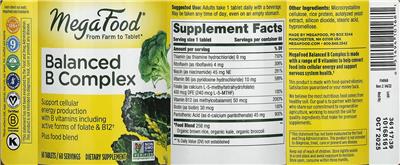 Balanced B Complex label
