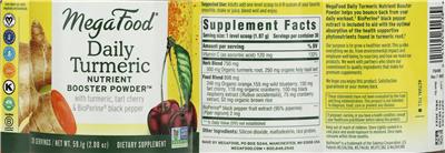 Daily Turmeric Nutrient Booster Powder label