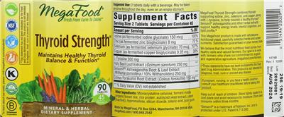 Thyroid Strength label