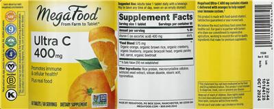 Ultra C 400 mg label
