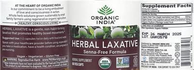 Herbal Laxative label