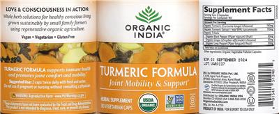 Turmeric Formula Joint Mobility & Support label