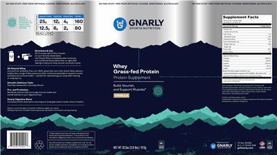 Whey Grass-fed Protein Vanilla label
