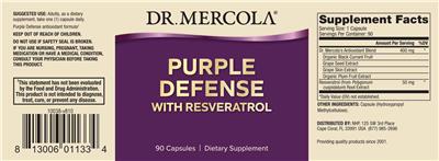 Purple Defense with Resveratrol label