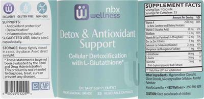 Detox & Antioxidant Support label