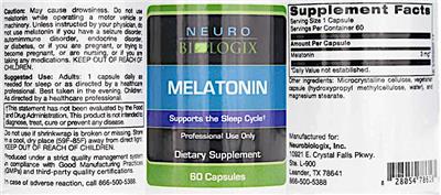Melatonin label