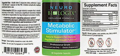 Metabolic Stimulator label