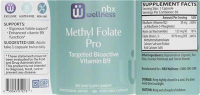 Methyl Folate Pro label
