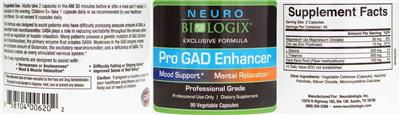 Pro GAD Enhancer label
