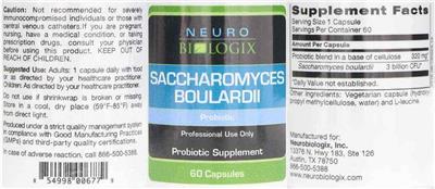 Saccharomyces Boulardii label